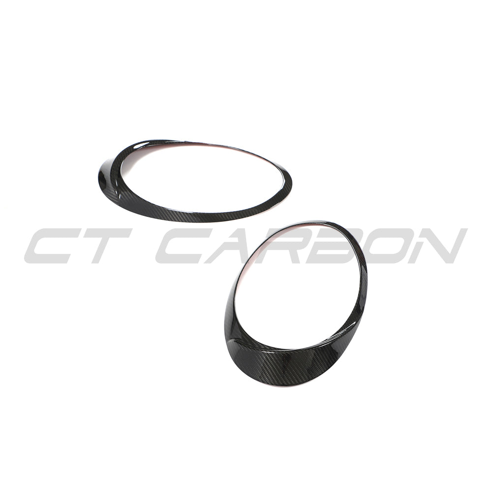 PORSCHE 991 911 2012-2021 CARBON FIBRE HEADLIGHT EYEBROWS-Accessories-CT CARBON-CT Carbon - High-quality carbon fiber and gloss black aerodynamic parts for premium sports and luxury vehicles.