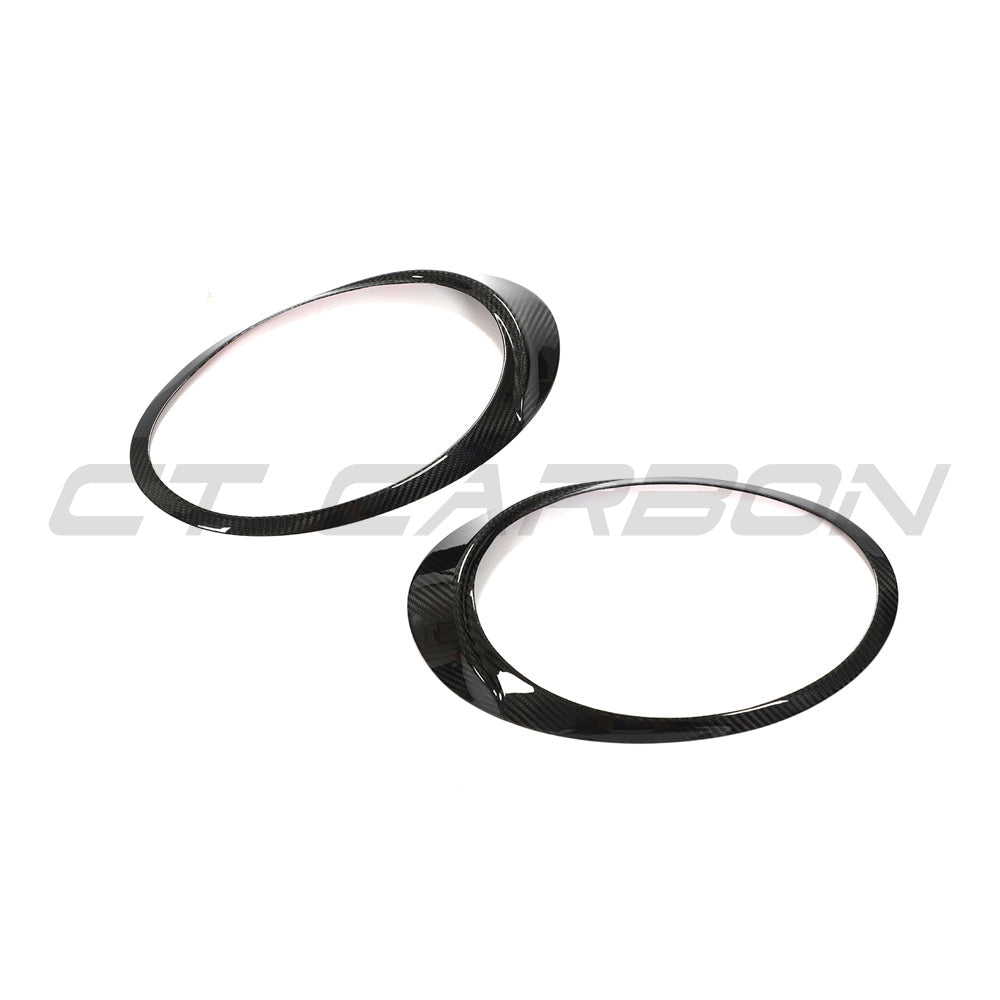 PORSCHE 991 911 2012-2021 CARBON FIBRE HEADLIGHT EYEBROWS-Accessories-CT CARBON-CT Carbon - High-quality carbon fiber and gloss black aerodynamic parts for premium sports and luxury vehicles.