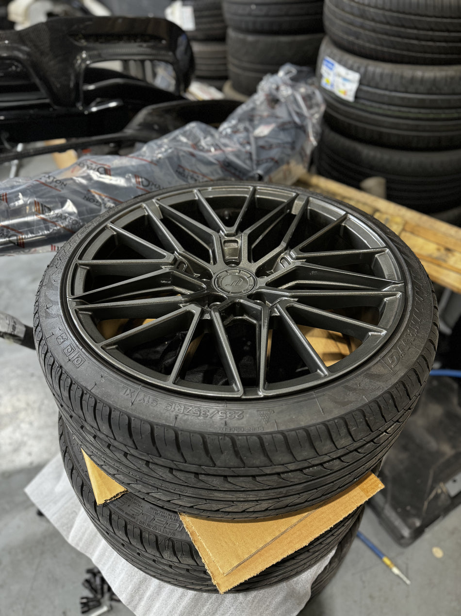 SALE: JR38 19x8.5 ET45 5x112 Hyper Gray (Set of Four)