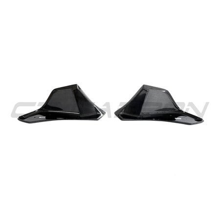 TOYOTA SUPRA 2019+ A90 CARBON FIBRE FRONT BUMPER CORNERS-Accessories-CT CARBON-CT Carbon - High-quality carbon fiber and gloss black aerodynamic parts for premium sports and luxury vehicles.