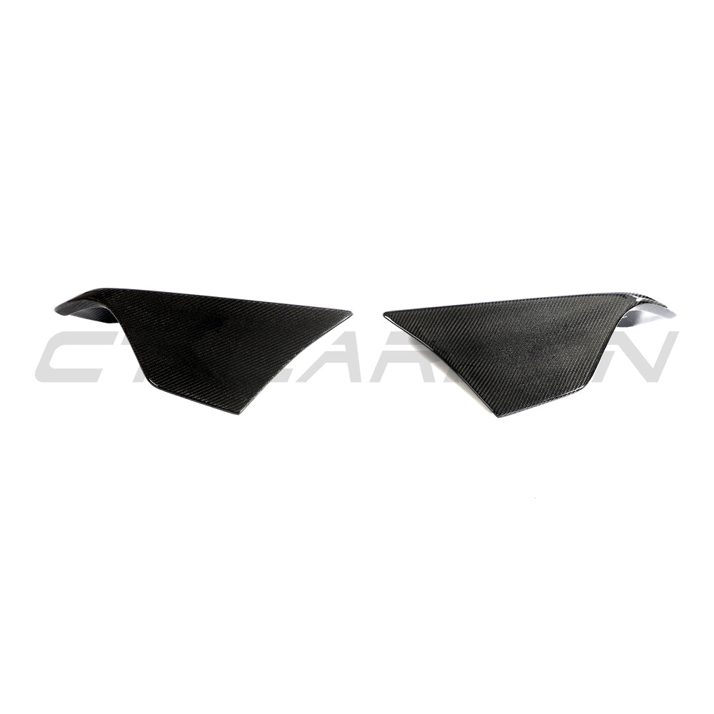 TOYOTA SUPRA 2019+ A90 CARBON FIBRE FRONT BUMPER CORNERS-Accessories-CT CARBON-CT Carbon - High-quality carbon fiber and gloss black aerodynamic parts for premium sports and luxury vehicles.