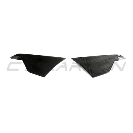 TOYOTA SUPRA 2019+ A90 CARBON FIBRE FRONT BUMPER CORNERS-Accessories-CT CARBON-CT Carbon - High-quality carbon fiber and gloss black aerodynamic parts for premium sports and luxury vehicles.