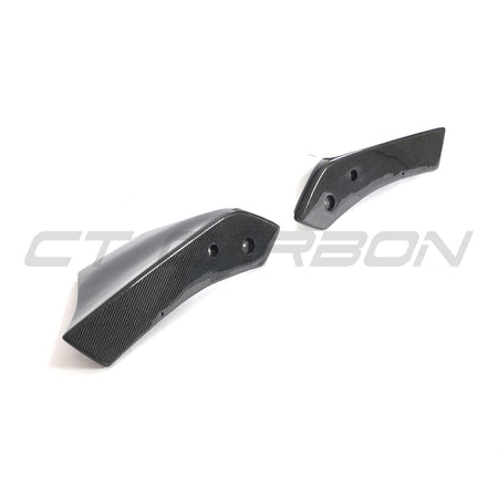 TOYOTA SUPRA 2019+ A90 CARBON FIBRE FRONT BUMPER CORNERS-Accessories-CT CARBON-CT Carbon - High-quality carbon fiber and gloss black aerodynamic parts for premium sports and luxury vehicles.