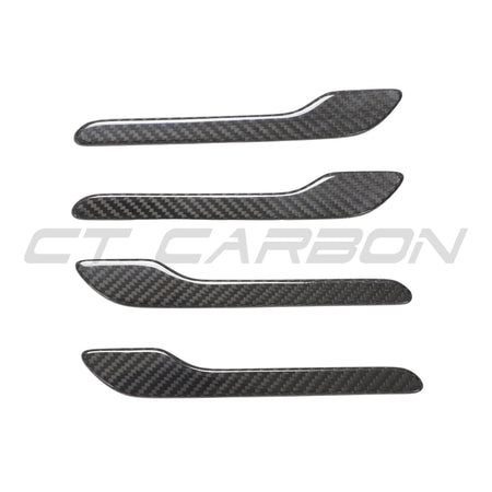 TESLA MODEL 3 & Y 2017+ CARBON FIBRE HANDLE COVERS-Accessories-CT CARBON-CT Carbon - High-quality carbon fiber and gloss black aerodynamic parts for premium sports and luxury vehicles.