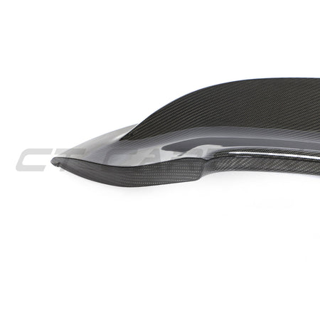 PORSCHE 992 CARRERA/GTS/TARGA 2018+ CARBON FIBRE REPLACEMENT DUCKTAIL SPOILER-Spoiler-CT CARBON-CT Carbon - High-quality carbon fiber and gloss black aerodynamic parts for premium sports and luxury vehicles.