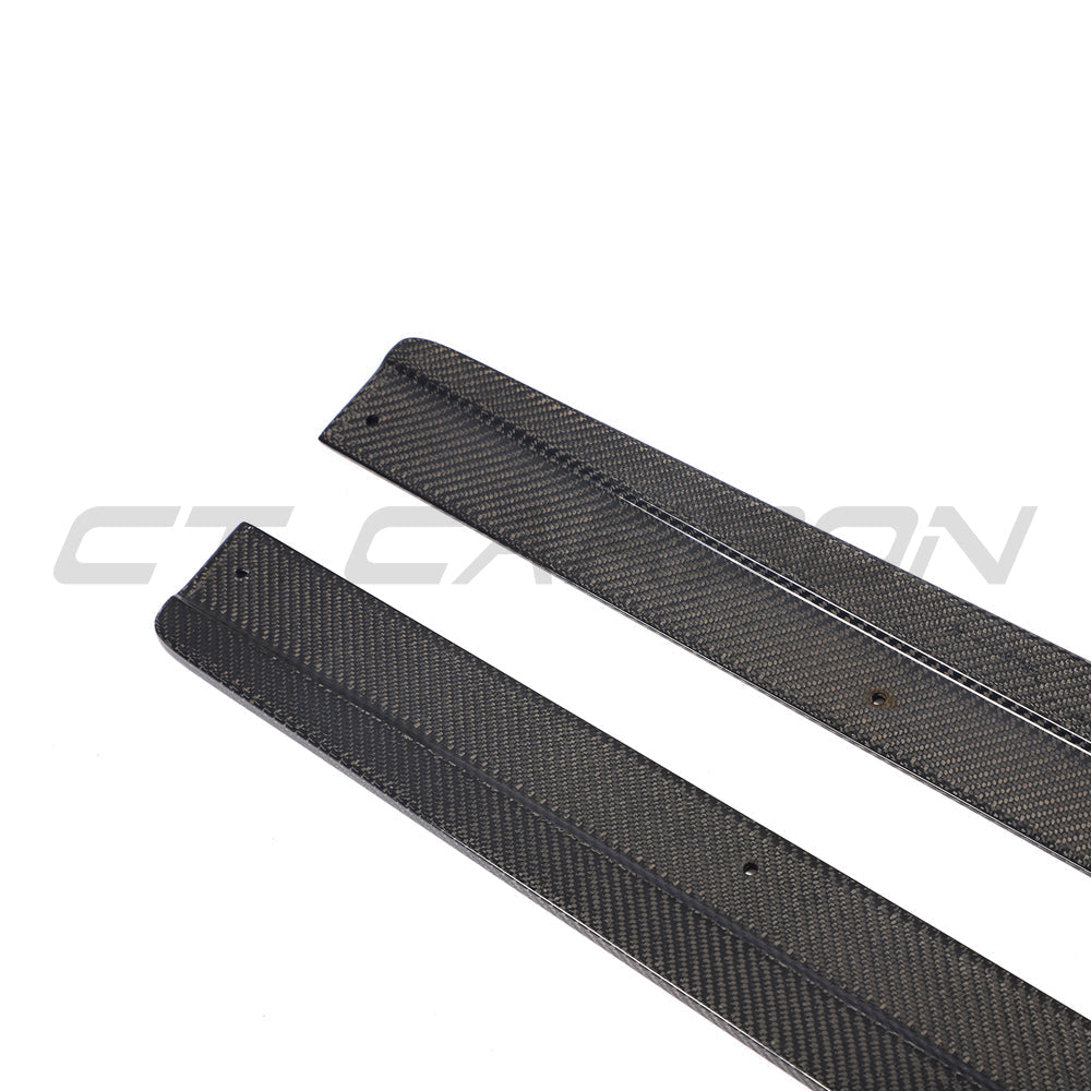 AUDI RS6 C7/C7.5 2013-2018 CARBON FIBRE SIDE SKIRTS-Side Skirts-CT CARBON-CT Carbon - High-quality carbon fiber and gloss black aerodynamic parts for premium sports and luxury vehicles.