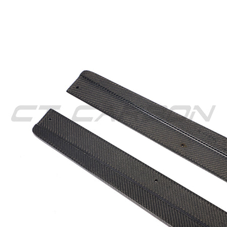 AUDI RS6 C7/C7.5 2013-2018 CARBON FIBRE SIDE SKIRTS-Side Skirts-CT CARBON-CT Carbon - High-quality carbon fiber and gloss black aerodynamic parts for premium sports and luxury vehicles.