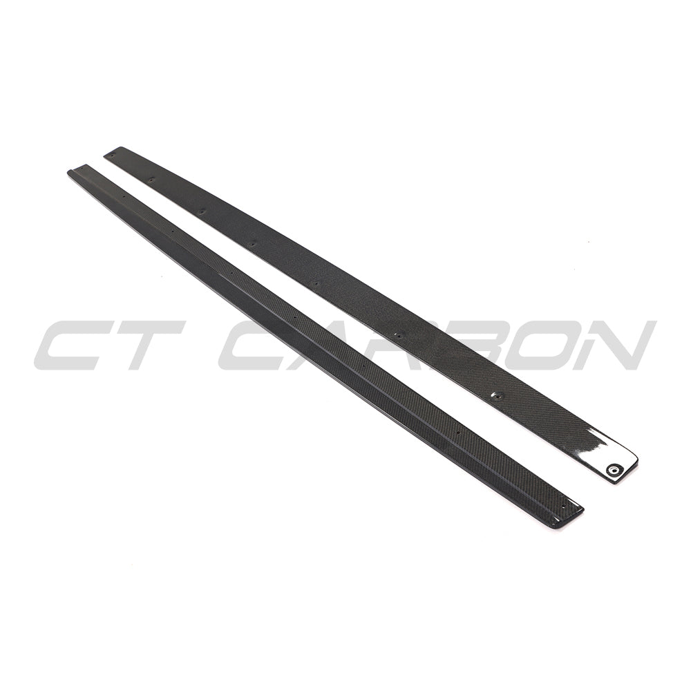 AUDI RS6 C7/C7.5 2013-2018 CARBON FIBRE SIDE SKIRTS-Side Skirts-CT CARBON-CT Carbon - High-quality carbon fiber and gloss black aerodynamic parts for premium sports and luxury vehicles.