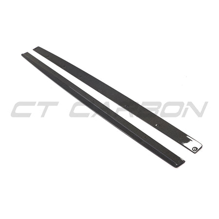 AUDI RS6 C7/C7.5 2013-2018 CARBON FIBRE SIDE SKIRTS-Side Skirts-CT CARBON-CT Carbon - High-quality carbon fiber and gloss black aerodynamic parts for premium sports and luxury vehicles.