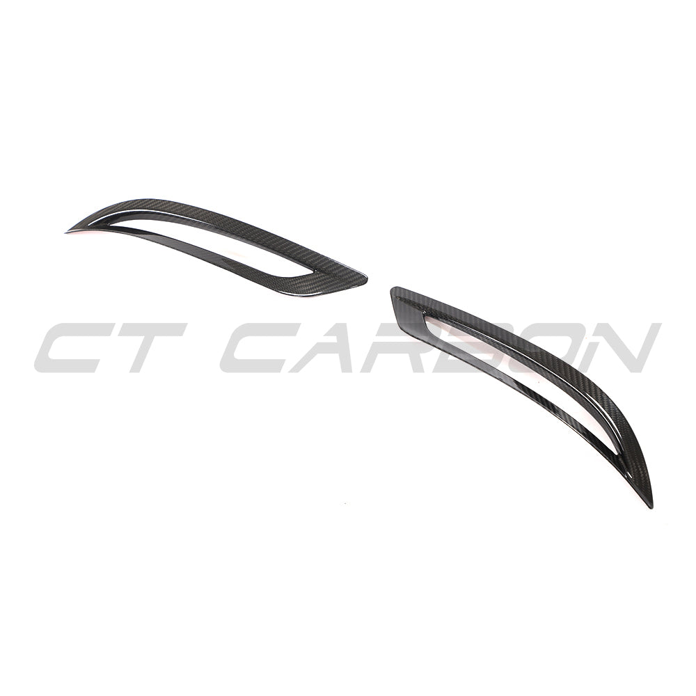 TESLA MODEL 3 2017-2023 CARBON FIBRE REAR REFLECTOR COVER-Accessories-CT CARBON-CT Carbon - High-quality carbon fiber and gloss black aerodynamic parts for premium sports and luxury vehicles.