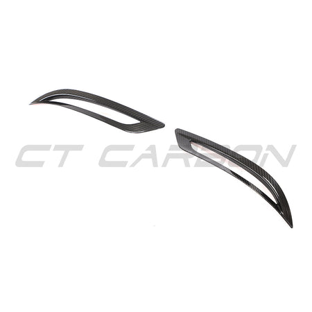 TESLA MODEL 3 2017-2023 CARBON FIBRE REAR REFLECTOR COVER-Accessories-CT CARBON-CT Carbon - High-quality carbon fiber and gloss black aerodynamic parts for premium sports and luxury vehicles.