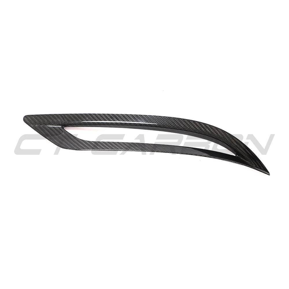 TESLA MODEL 3 2017-2023 CARBON FIBRE REAR REFLECTOR COVER-Accessories-CT CARBON-CT Carbon - High-quality carbon fiber and gloss black aerodynamic parts for premium sports and luxury vehicles.