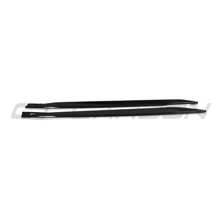 BMW 4 SERIES 2020+ G26 & i4 CARBON FIBRE SIDE SKIRTS-Side Skirts-CT CARBON-CT Carbon - High-quality carbon fiber and gloss black aerodynamic parts for premium sports and luxury vehicles.