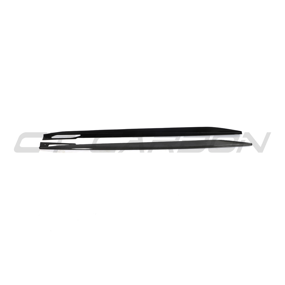 BMW 4 SERIES 2020+ G26 & i4 CARBON FIBRE SIDE SKIRTS-Side Skirts-CT CARBON-CT Carbon - High-quality carbon fiber and gloss black aerodynamic parts for premium sports and luxury vehicles.