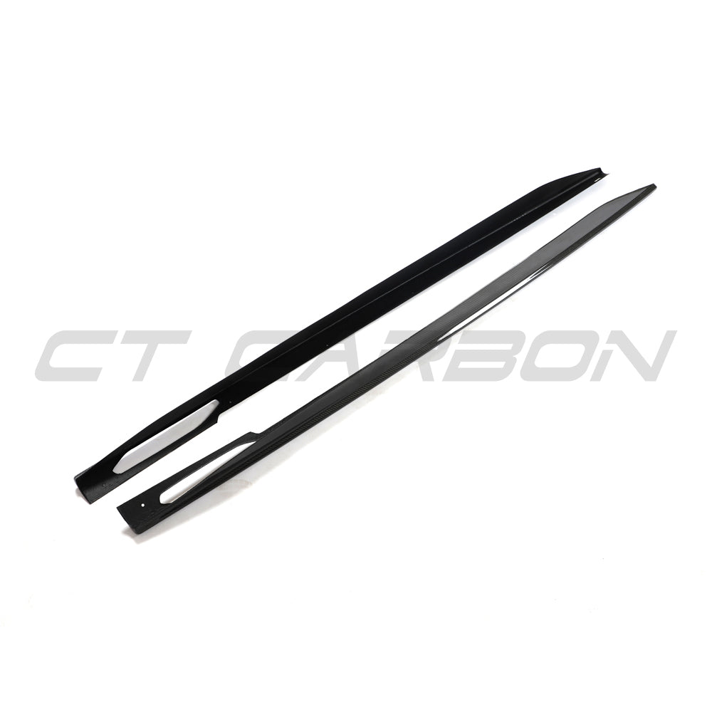 BMW 4 SERIES 2020+ G26 & i4 CARBON FIBRE SIDE SKIRTS-Side Skirts-CT CARBON-CT Carbon - High-quality carbon fiber and gloss black aerodynamic parts for premium sports and luxury vehicles.