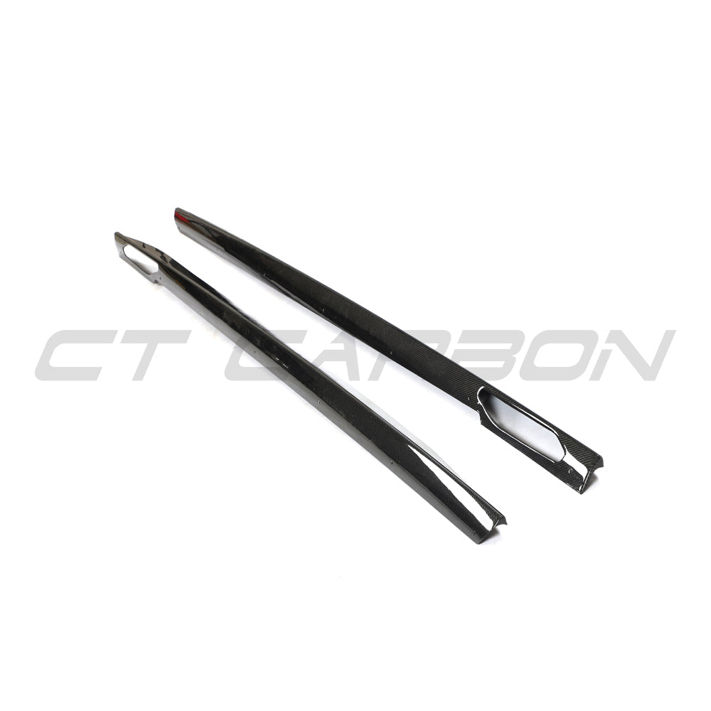 BMW 4 SERIES 2020+ G26 & i4 CARBON FIBRE SIDE SKIRTS-Side Skirts-CT CARBON-CT Carbon - High-quality carbon fiber and gloss black aerodynamic parts for premium sports and luxury vehicles.