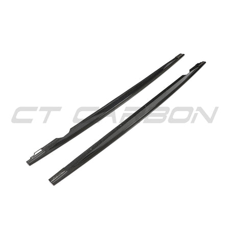 VW GOLF MK8 2020+ R CARBON FIBRE SIDE SKIRTS - V2-Side Skirts-CT CARBON-CT Carbon - High-quality carbon fiber and gloss black aerodynamic parts for premium sports and luxury vehicles.