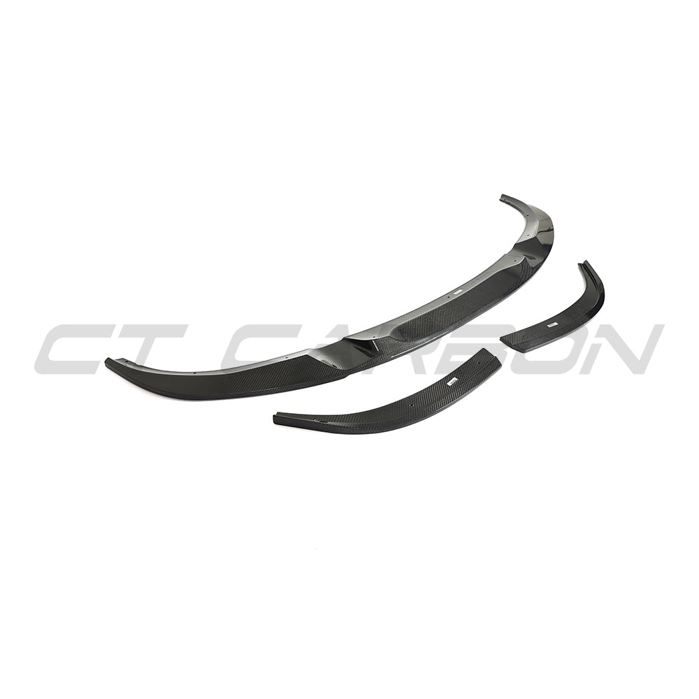 BMW 4 SERIES 2020+ G26 & i4 CARBON FIBRE SPLITTER-Splitter-CT CARBON-CT Carbon - High-quality carbon fiber and gloss black aerodynamic parts for premium sports and luxury vehicles.
