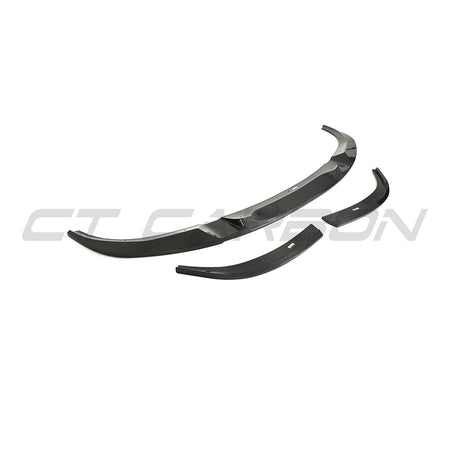BMW 4 SERIES 2020+ G26 & i4 CARBON FIBRE SPLITTER-Splitter-CT CARBON-CT Carbon - High-quality carbon fiber and gloss black aerodynamic parts for premium sports and luxury vehicles.