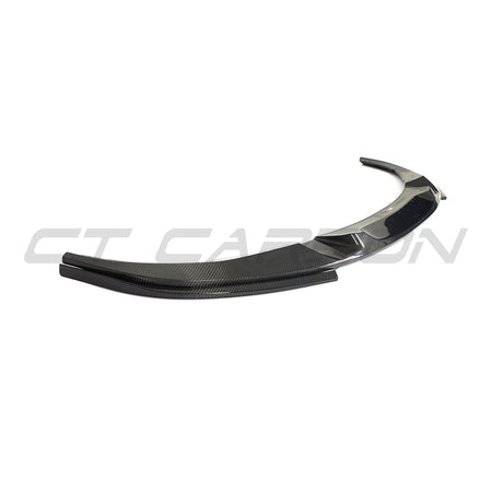 BMW 4 SERIES 2020+ G26 & i4 CARBON FIBRE SPLITTER-Splitter-CT CARBON-CT Carbon - High-quality carbon fiber and gloss black aerodynamic parts for premium sports and luxury vehicles.