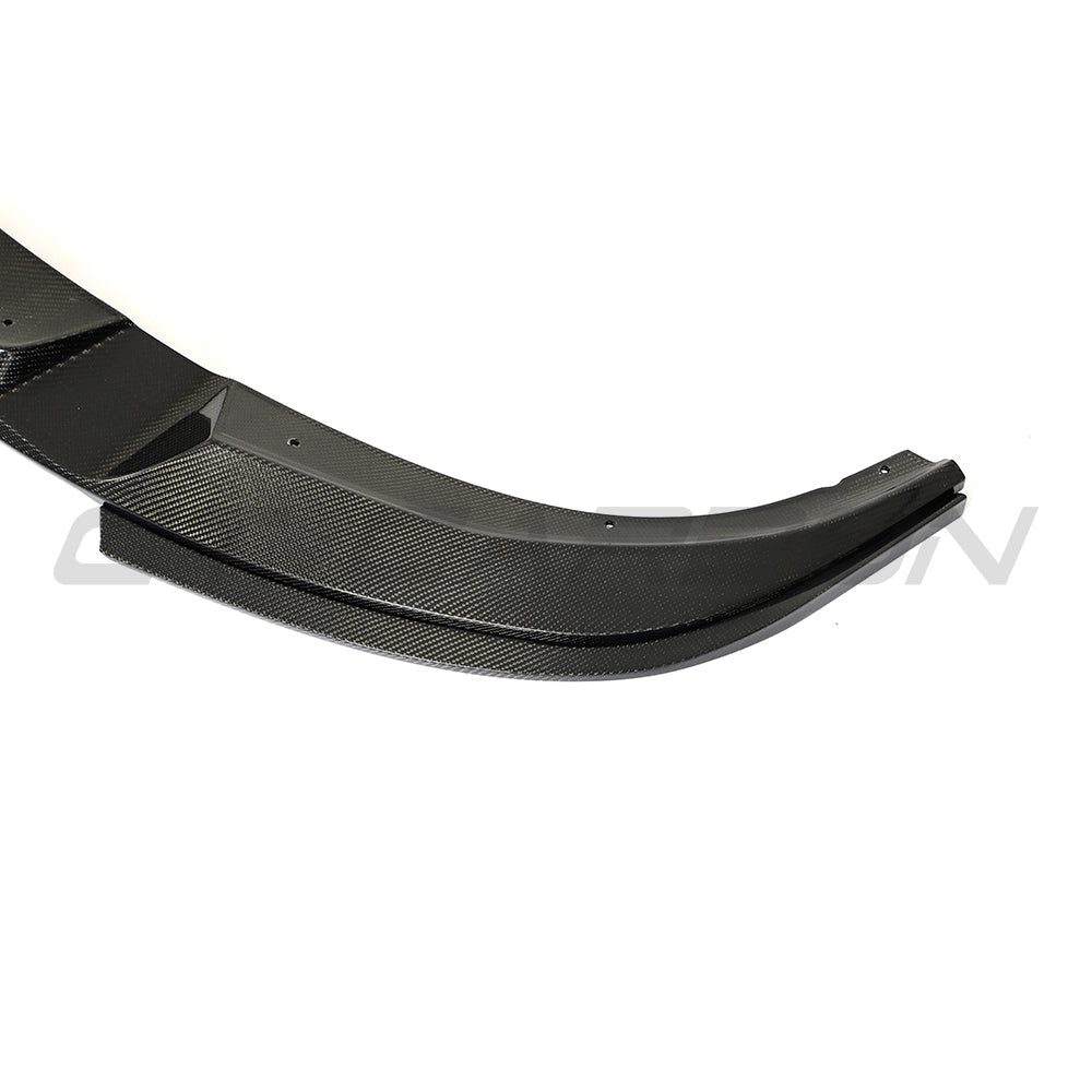 BMW 4 SERIES 2020+ G26 & i4 CARBON FIBRE SPLITTER-Splitter-CT CARBON-CT Carbon - High-quality carbon fiber and gloss black aerodynamic parts for premium sports and luxury vehicles.