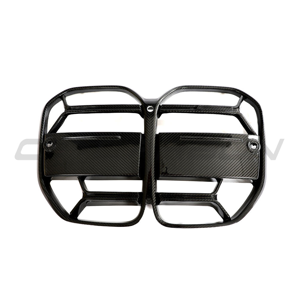 BMW 4 SERIES 2020+ G22/G23 CARBON FIBRE CSL GRILLE - WITHOUT ACC-Grille-CT CARBON-CT Carbon - High-quality carbon fiber and gloss black aerodynamic parts for premium sports and luxury vehicles.