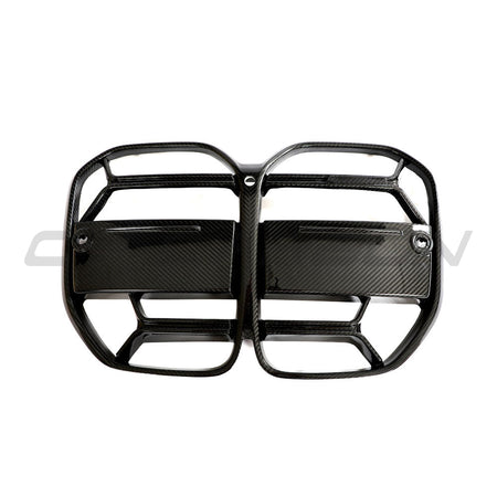 BMW 4 SERIES 2020+ G22/G23 CARBON FIBRE CSL GRILLE - WITHOUT ACC-Grille-CT CARBON-CT Carbon - High-quality carbon fiber and gloss black aerodynamic parts for premium sports and luxury vehicles.