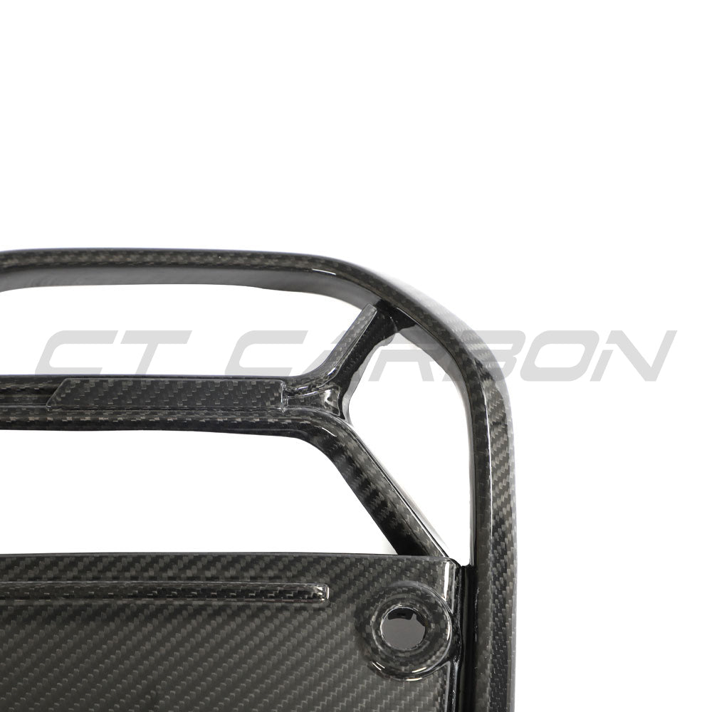 BMW 4 SERIES 2020+ G22/G23 CARBON FIBRE CSL GRILLE - WITHOUT ACC-Grille-CT CARBON-CT Carbon - High-quality carbon fiber and gloss black aerodynamic parts for premium sports and luxury vehicles.