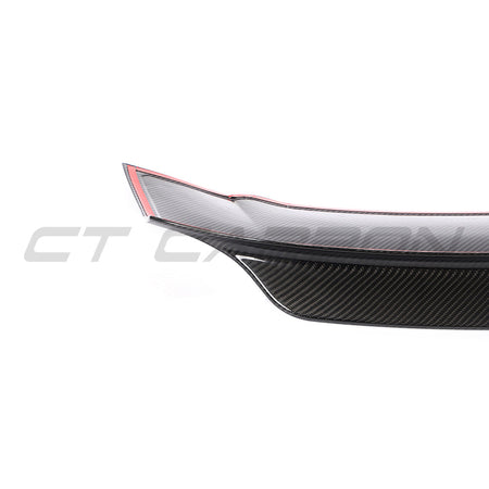 PORSCHE 911 991.2 GTS/CARRERA/ TARGA 2017-2019 CARBON FIBRE SPOILER V2-Spoiler-CT CARBON-CT Carbon - High-quality carbon fiber and gloss black aerodynamic parts for premium sports and luxury vehicles.
