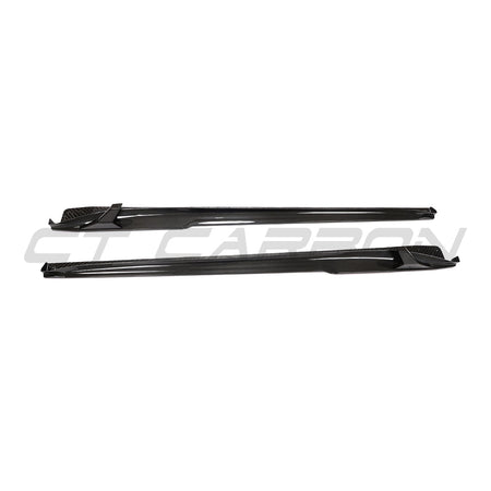 PORSCHE 911 991.2 GTS 2017-2019 CARBON FIBRE SIDE SKIRT EXTENSIONS-Side Skirts-CT CARBON-CT Carbon - High-quality carbon fiber and gloss black aerodynamic parts for premium sports and luxury vehicles.