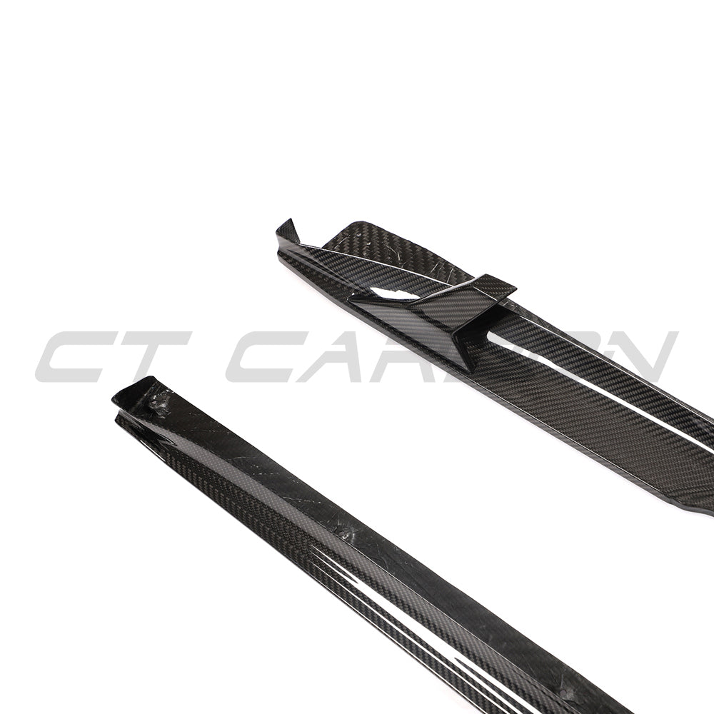 PORSCHE 911 991.2 GTS 2017-2019 CARBON FIBRE SIDE SKIRT EXTENSIONS-Side Skirts-CT CARBON-CT Carbon - High-quality carbon fiber and gloss black aerodynamic parts for premium sports and luxury vehicles.