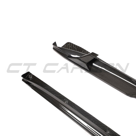 PORSCHE 911 991.2 GTS 2017-2019 CARBON FIBRE SIDE SKIRT EXTENSIONS-Side Skirts-CT CARBON-CT Carbon - High-quality carbon fiber and gloss black aerodynamic parts for premium sports and luxury vehicles.