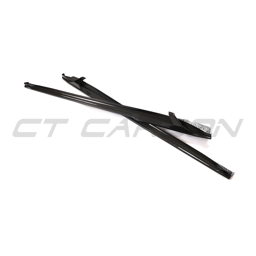PORSCHE 911 991.2 GTS 2017-2019 CARBON FIBRE SIDE SKIRT EXTENSIONS-Side Skirts-CT CARBON-CT Carbon - High-quality carbon fiber and gloss black aerodynamic parts for premium sports and luxury vehicles.