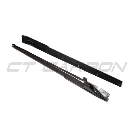 PORSCHE 911 991.2 GTS 2017-2019 CARBON FIBRE SIDE SKIRT EXTENSIONS-Side Skirts-CT CARBON-CT Carbon - High-quality carbon fiber and gloss black aerodynamic parts for premium sports and luxury vehicles.