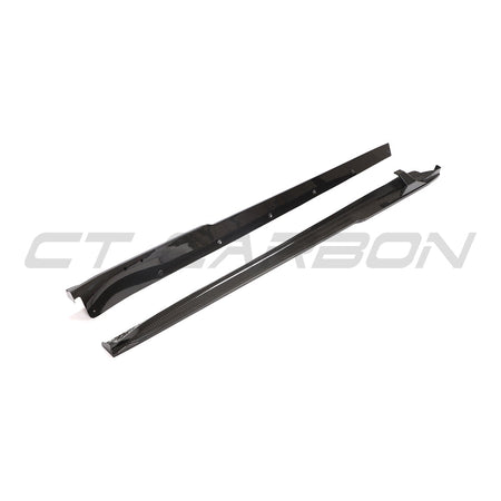 PORSCHE 911 991.2 GTS 2017-2019 CARBON FIBRE SIDE SKIRT EXTENSIONS-Side Skirts-CT CARBON-CT Carbon - High-quality carbon fiber and gloss black aerodynamic parts for premium sports and luxury vehicles.