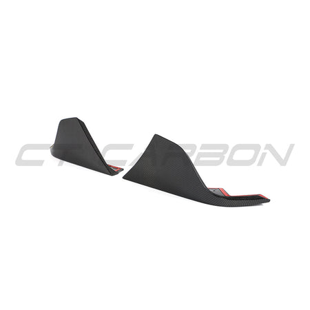 TOYOTA SUPRA 2019+ A90 CARBON FIBRE REAR BUMPER CORNERS-Accessories-CT CARBON-CT Carbon - High-quality carbon fiber and gloss black aerodynamic parts for premium sports and luxury vehicles.