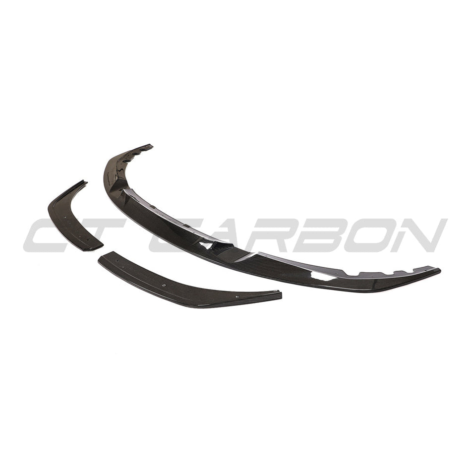 BMW 4 SERIES 2020+ G22/G23 CARBON FIBRE SPLITTER-Splitter-CT CARBON-CT Carbon - High-quality carbon fiber and gloss black aerodynamic parts for premium sports and luxury vehicles.