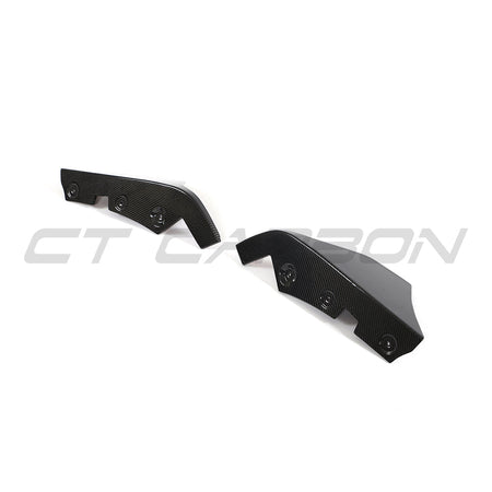 TOYOTA SUPRA 2019+ A90 CARBON FIBRE REAR BUMPER CORNERS-Accessories-CT CARBON-CT Carbon - High-quality carbon fiber and gloss black aerodynamic parts for premium sports and luxury vehicles.
