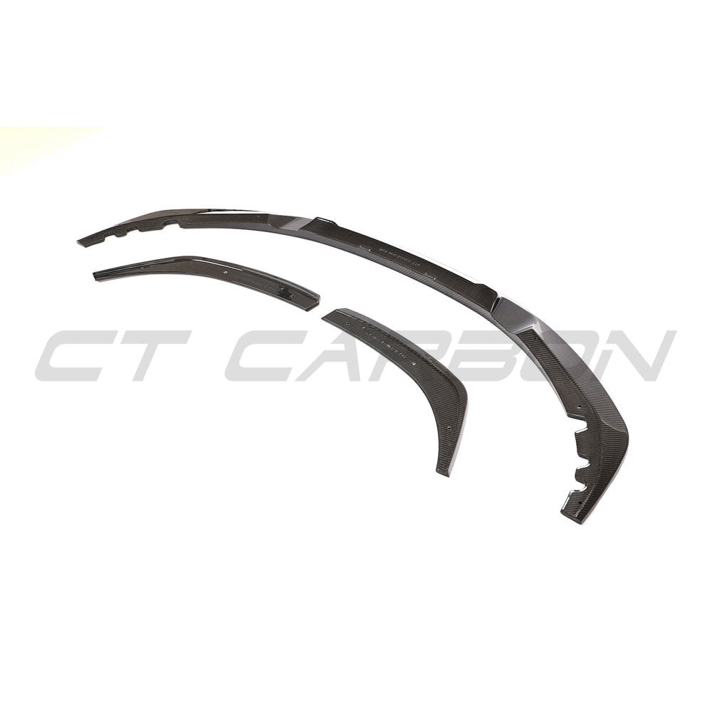 BMW 4 SERIES 2020+ G22/G23 CARBON FIBRE SPLITTER-Splitter-CT CARBON-CT Carbon - High-quality carbon fiber and gloss black aerodynamic parts for premium sports and luxury vehicles.