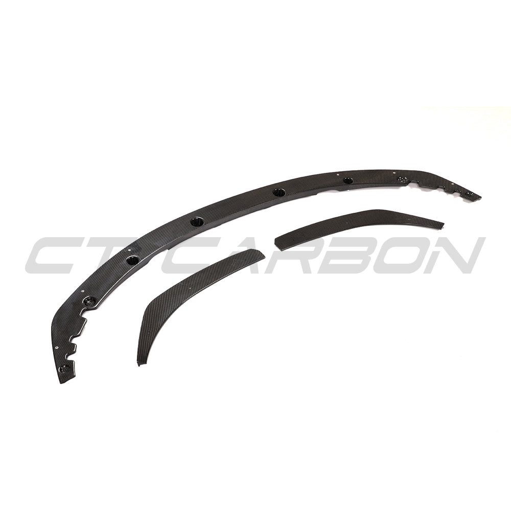 BMW 4 SERIES 2020+ G22/G23 CARBON FIBRE SPLITTER-Splitter-CT CARBON-CT Carbon - High-quality carbon fiber and gloss black aerodynamic parts for premium sports and luxury vehicles.