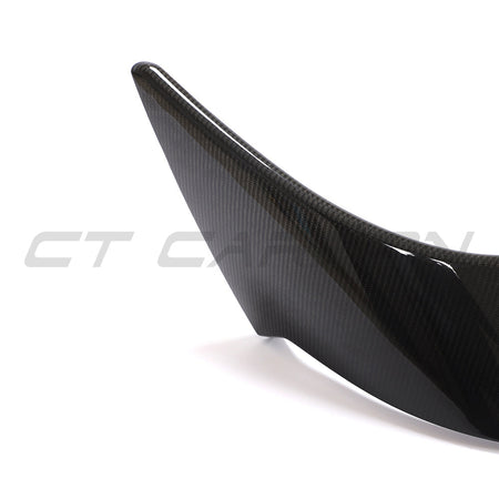TOYOTA SUPRA 2019+ A90 CARBON FIBRE WING-Spoiler-CT CARBON-CT Carbon - High-quality carbon fiber and gloss black aerodynamic parts for premium sports and luxury vehicles.