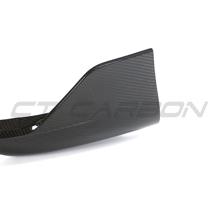 PORSCHE 992 CARRERA 2018-2024 CARBON FIBRE CORNER SPLITTERS-Splitter-CT CARBON-CT Carbon - High-quality carbon fiber and gloss black aerodynamic parts for premium sports and luxury vehicles.