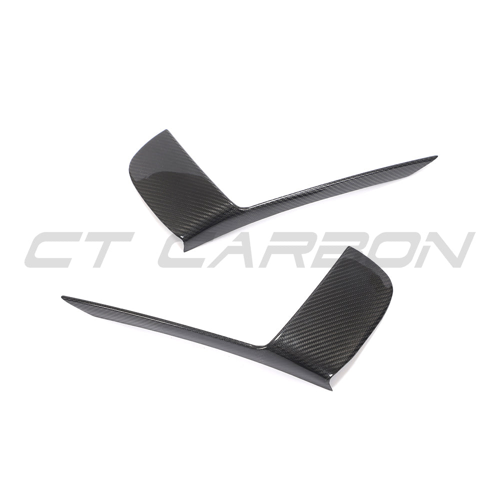 PORSCHE 911 991.2 GT3RS 2018-2020 CARBON FIBRE FRONT BUMPER TRIM COVERS-Accessories-CT CARBON-CT Carbon - High-quality carbon fiber and gloss black aerodynamic parts for premium sports and luxury vehicles.