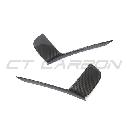 PORSCHE 911 991.2 GT3RS 2018-2020 CARBON FIBRE FRONT BUMPER TRIM COVERS-Accessories-CT CARBON-CT Carbon - High-quality carbon fiber and gloss black aerodynamic parts for premium sports and luxury vehicles.
