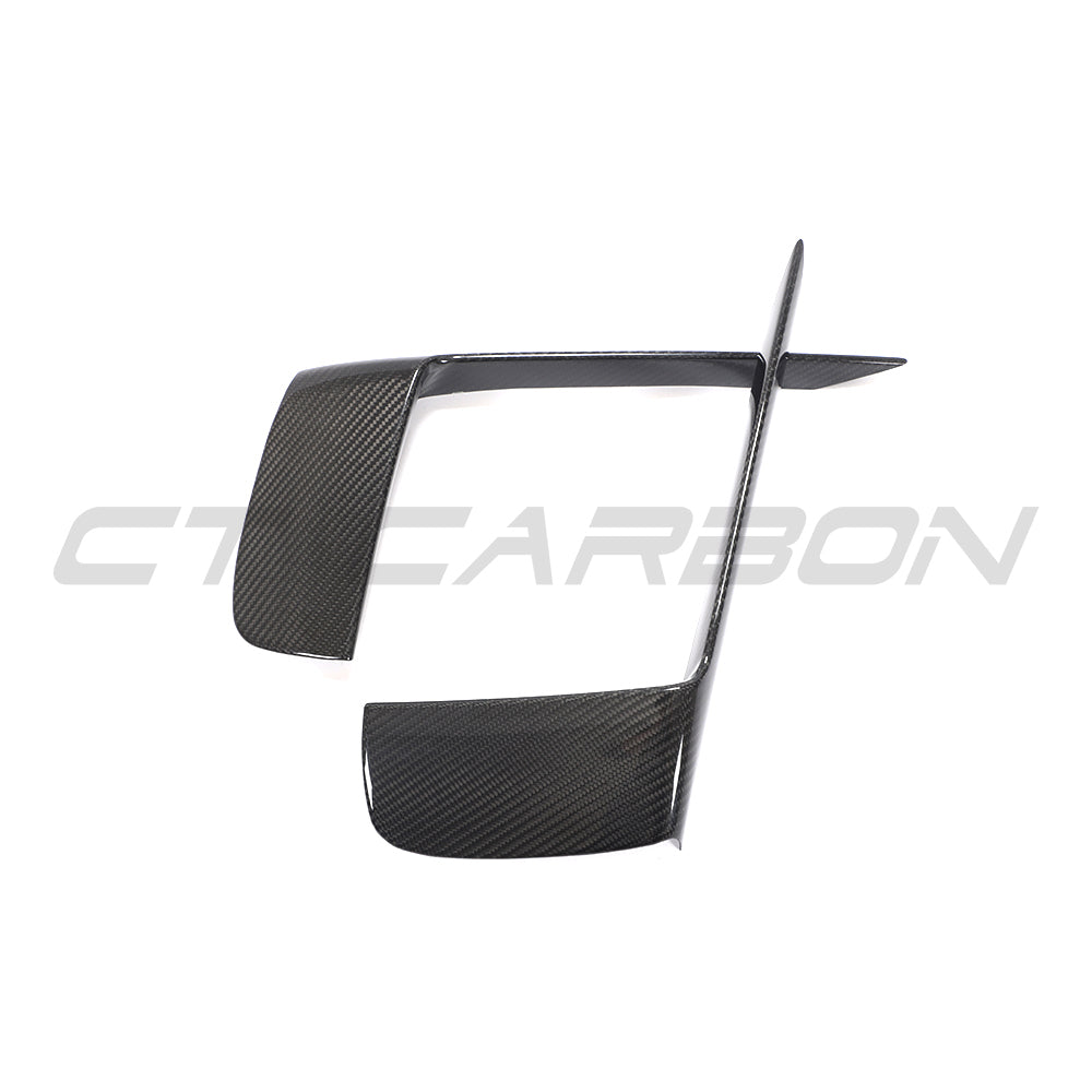 PORSCHE 911 991.2 GT3RS 2018-2020 CARBON FIBRE FRONT BUMPER TRIM COVERS-Accessories-CT CARBON-CT Carbon - High-quality carbon fiber and gloss black aerodynamic parts for premium sports and luxury vehicles.