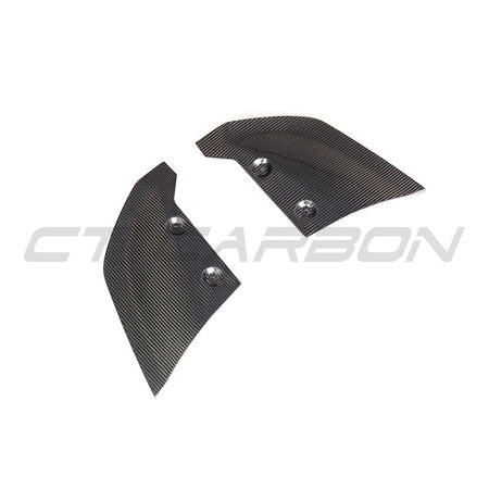AUDI R8 V10 GEN 2 2015-2019 CARBON FIBRE REAR BUMPER LOWER CORNERS-Accessories-CT CARBON-CT Carbon - High-quality carbon fiber and gloss black aerodynamic parts for premium sports and luxury vehicles.