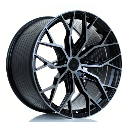 JUDD JSF1 22x9 ET25-50 5X112 GLOSS BLACK TITANIUM BRUSHED