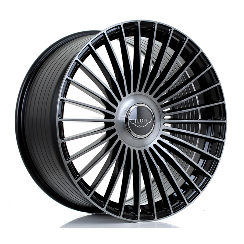 JUDD JSF9 22x10.5 ET25-45 5X132 GLOSS BLACK TITANIUM BRUSHED
