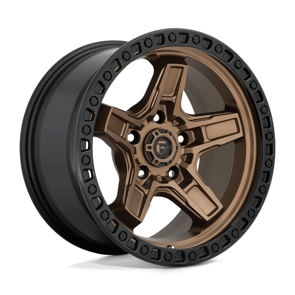 Fuel 1PC D699 KICKER 17x9 ET-12 5x127 Matte Bronze Black Bead Ring