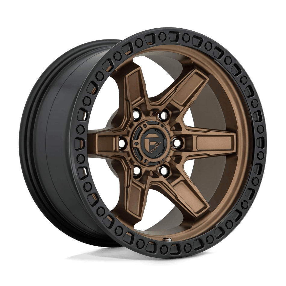 Fuel 1PC D699 KICKER 17x9 ET-12 6x139.7 Matte Bronze Black Bead Ring